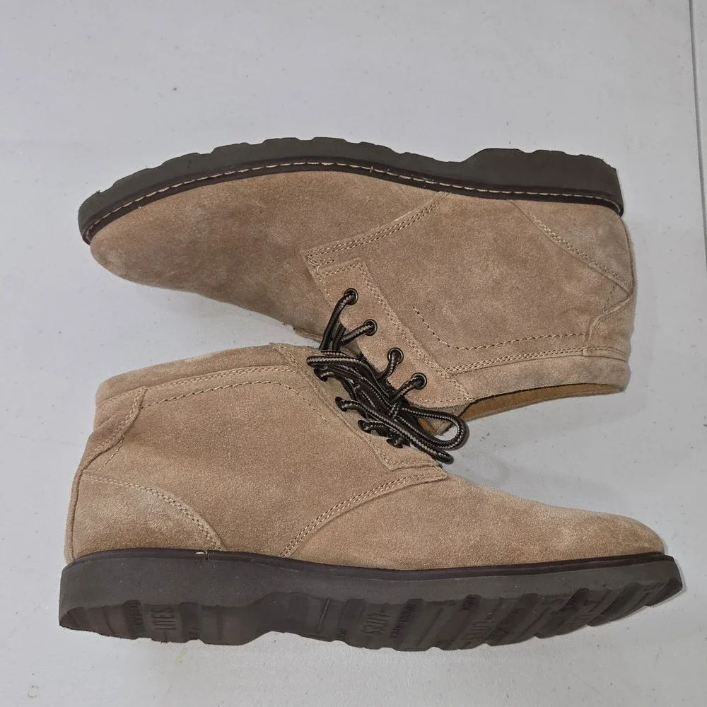 Nunn Bush Lites Mens 9.5 M Tan Suede Leather Chukka Boots Memory Foam
